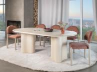 Стіл МДФ з матовим мікроцементним покриттям Кліо TM-220 бетон