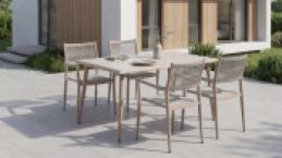 Стіл садовий обідній "Брайтон" ODT-35 дріфтвуд беж + білий дуб