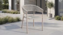 Стілець садовий "Нолі" ODC-20 айворі + білий дуб