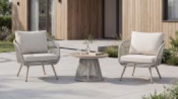 Комплект садових меблів "Белладжо" ODS-2 дріфтвуд грей + айворі